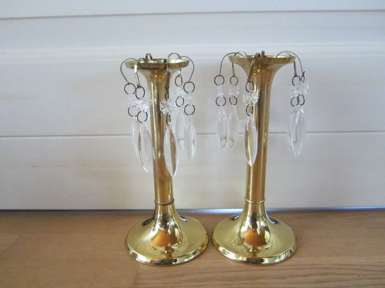 Billede 2 - Flotte Harnisch guldbelag stager m prismer samlet