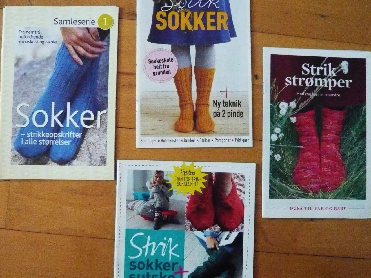 Billede 1 - Strikkehæfter med sokker, strømper og sutsko (6)
