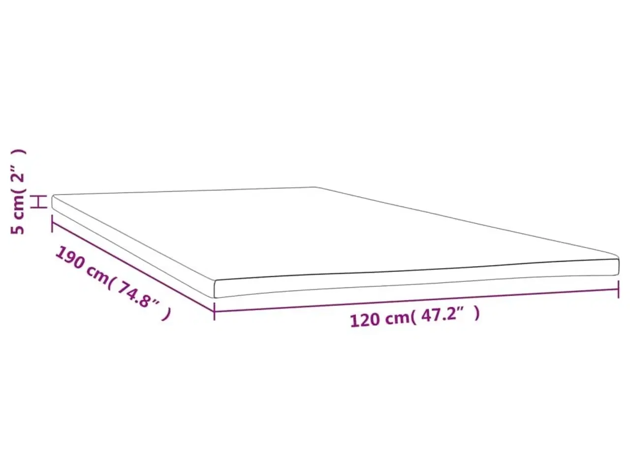 Billede 7 - Topmadras 120x190x5 cm