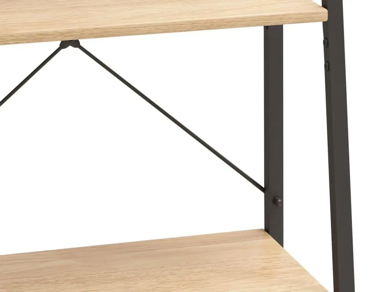Billede 6 - Stigereol med 5 hylder 56x35x174 cm lysebrun og sort