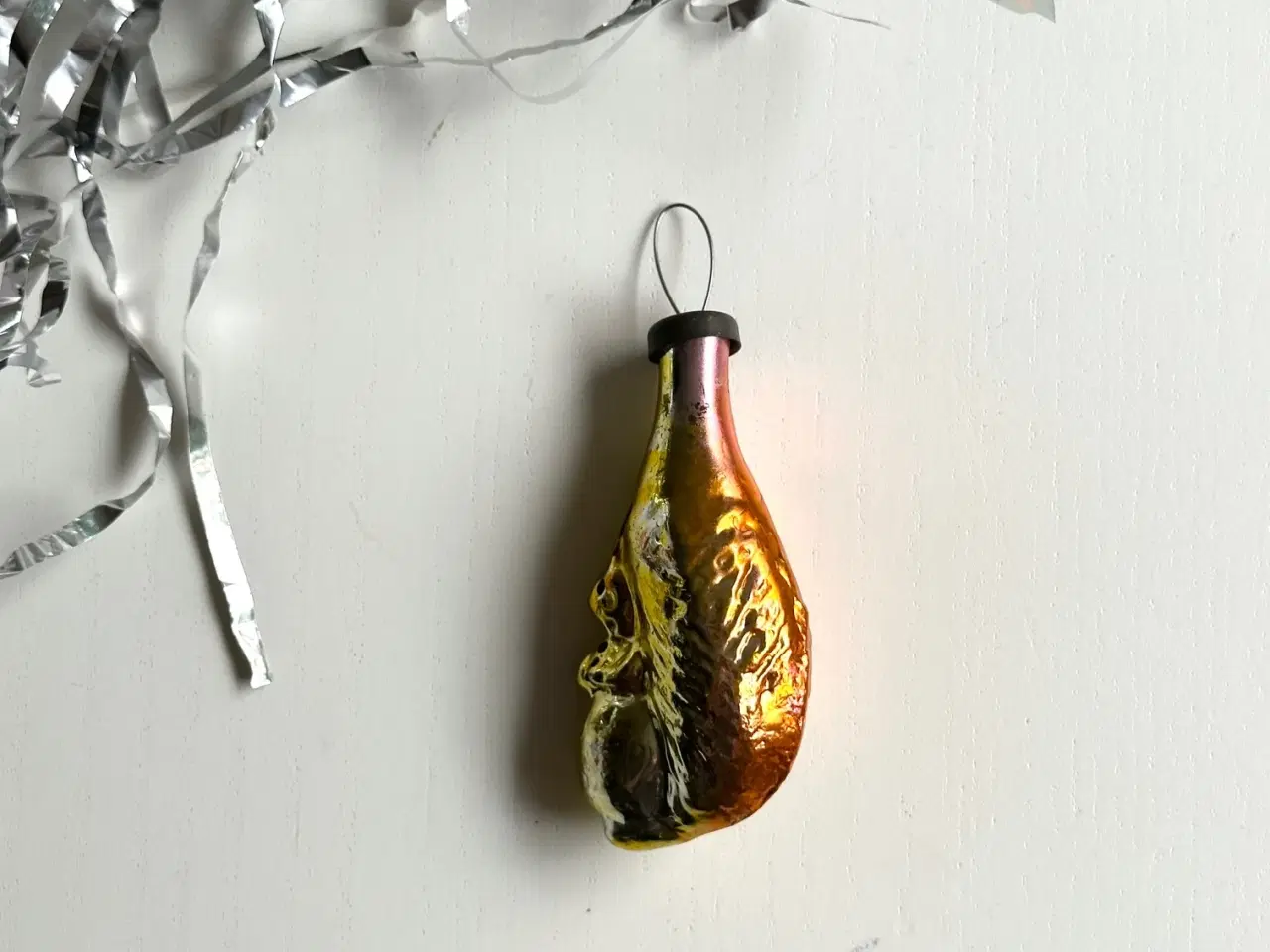 Billede 4 - Vintage juleornament, gul/orange egern