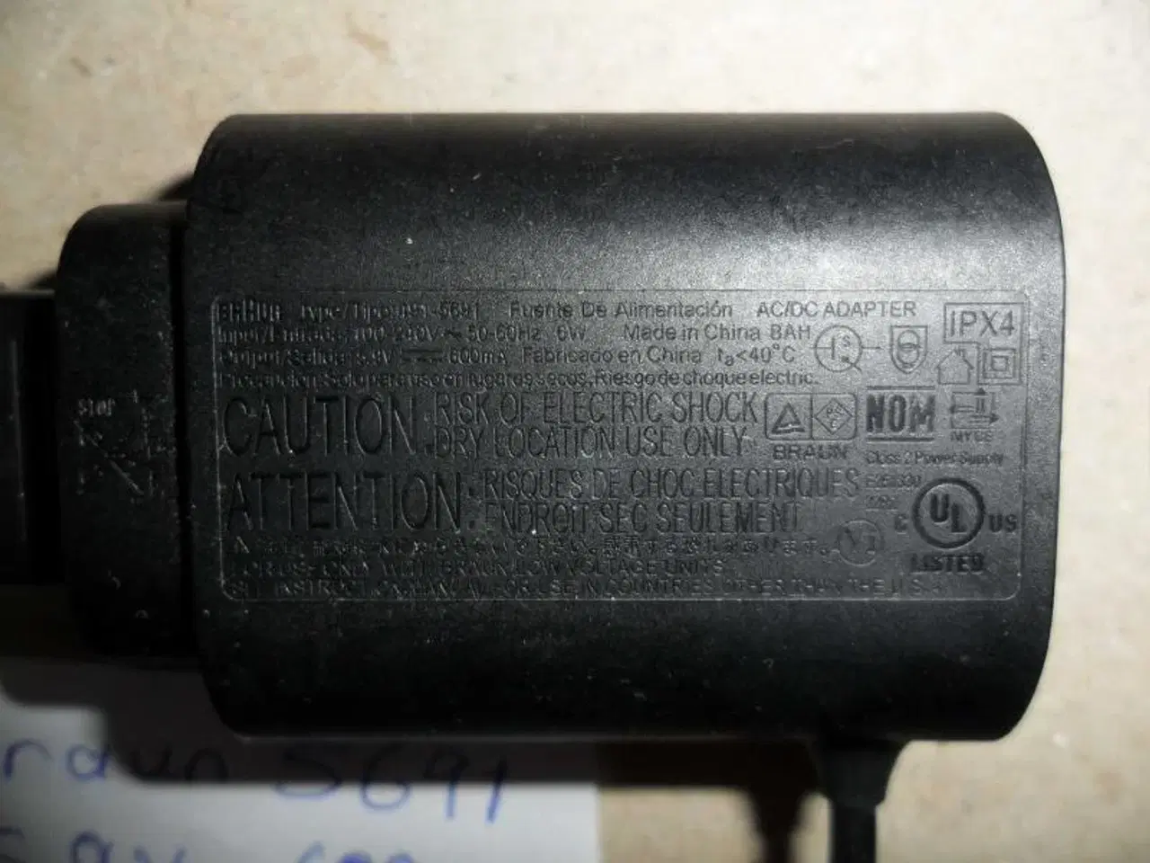 Billede 3 - Braun lader 491-5691 AC/DC Adaptor strømforsyning