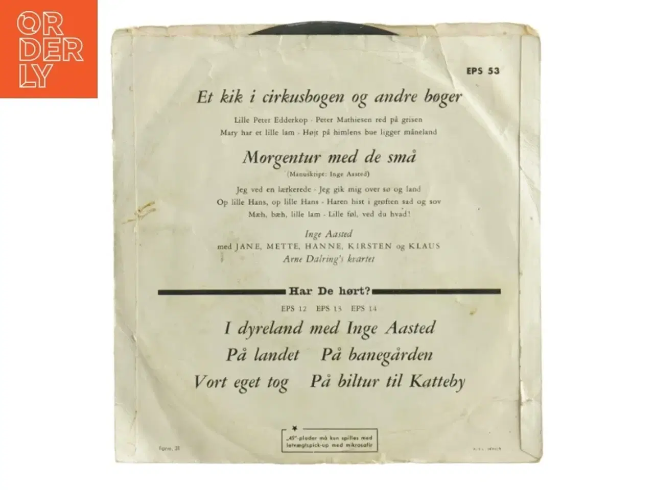 Billede 3 - Børne Vinylplade (str. 18 x 18 cm)