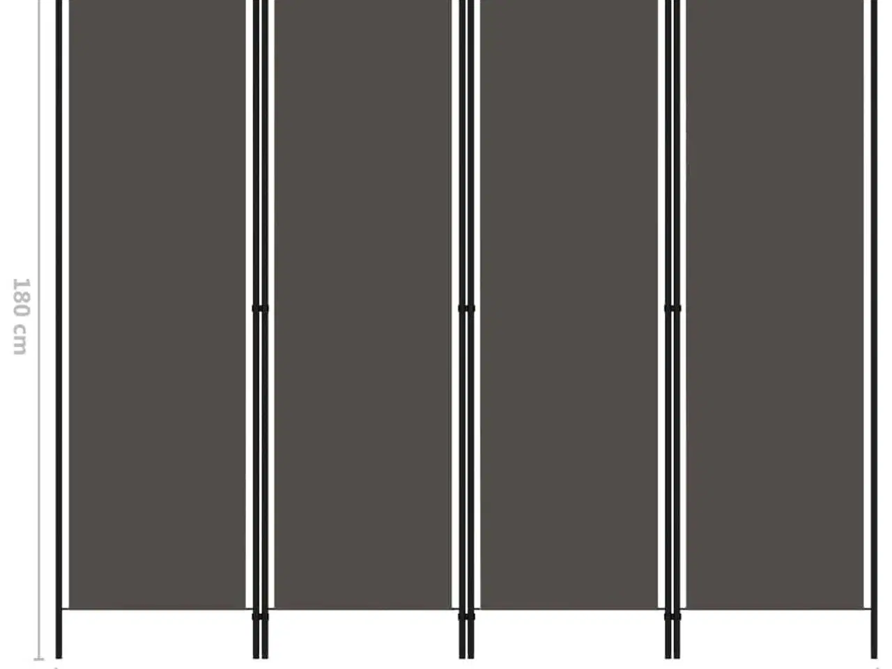 Billede 6 - 4-panels rumdeler 200 x 180 cm antracitgrå