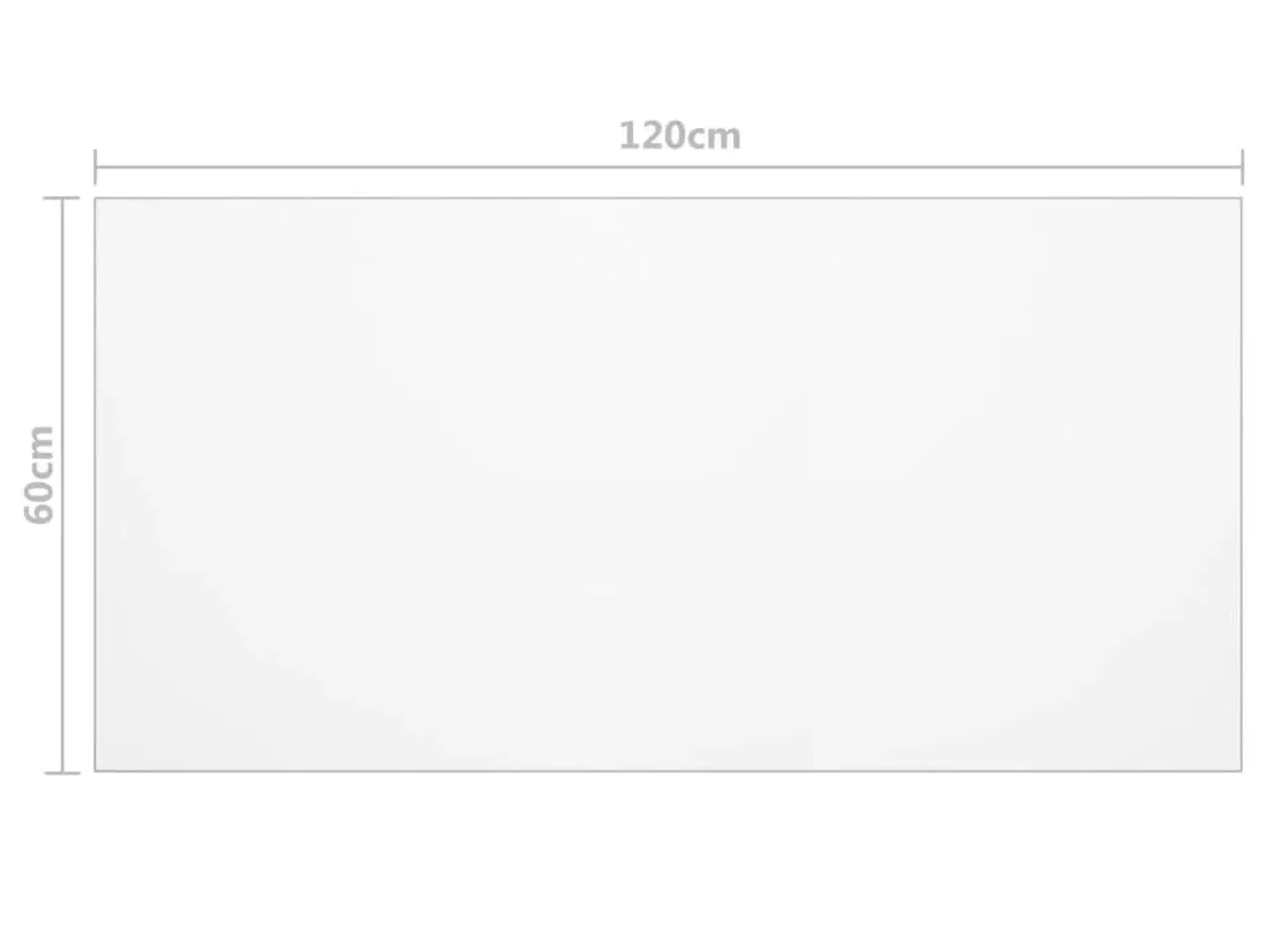 Billede 6 - Bordbeskytter 120x60 cm 2 mm PVC transparent