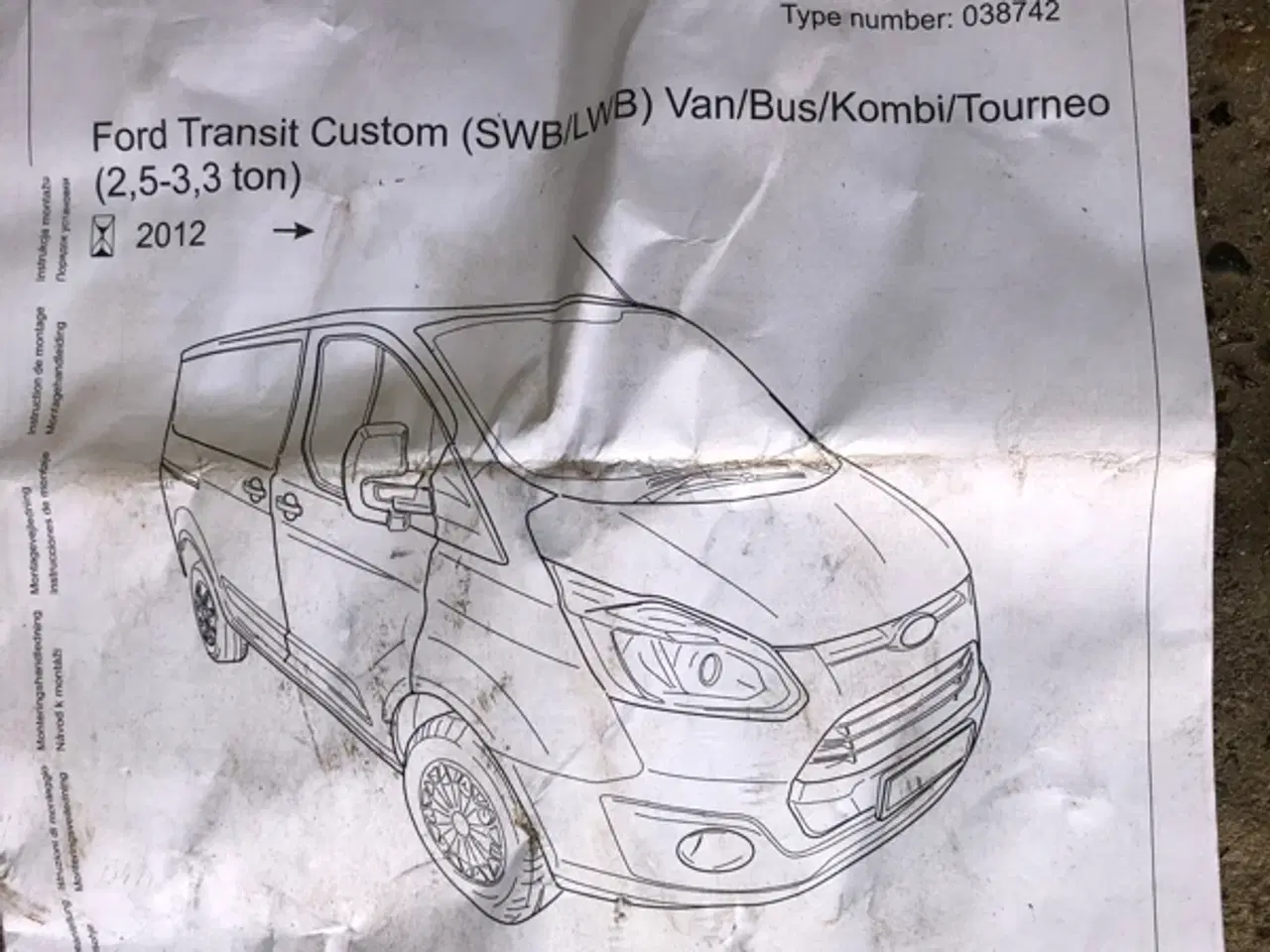 Billede 2 - Træk til Ford Transit Custom Van/Bus 