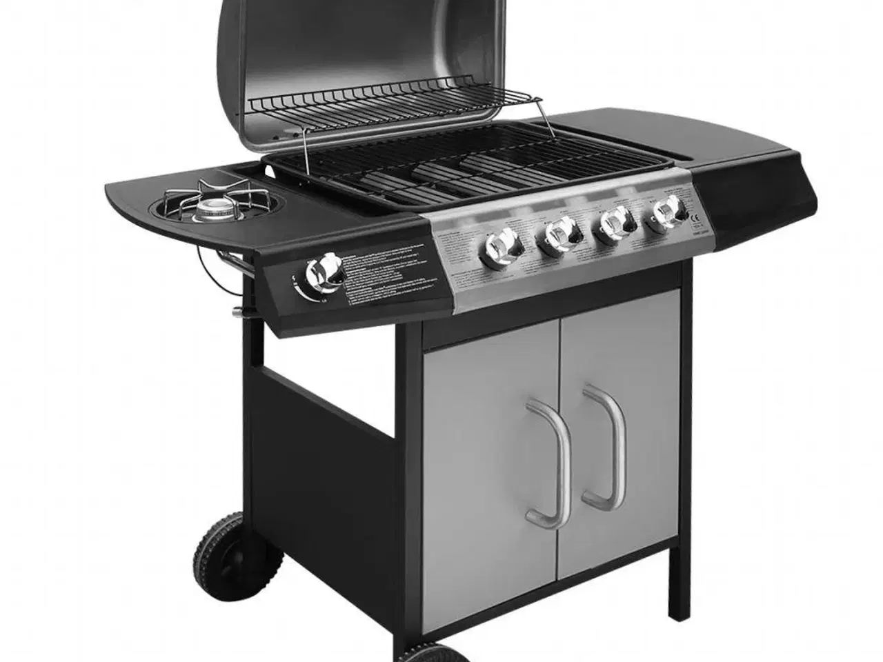 Billede 4 - Gasgrill 4+1 kogezoner sort og sølvfarvet