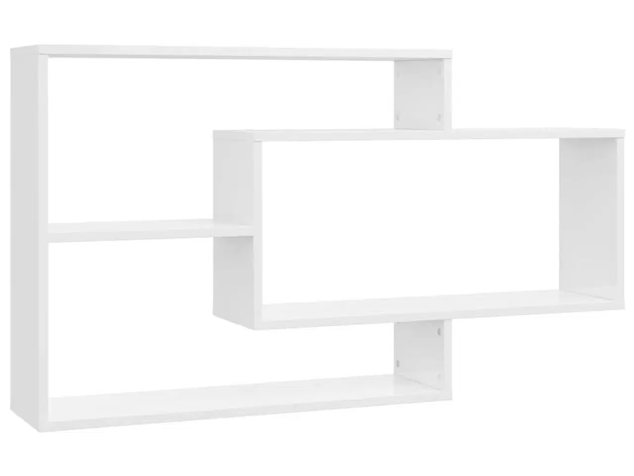 Billede 3 - Væghylder 104x20x58,5 cm konstrueret træ hvid højglans