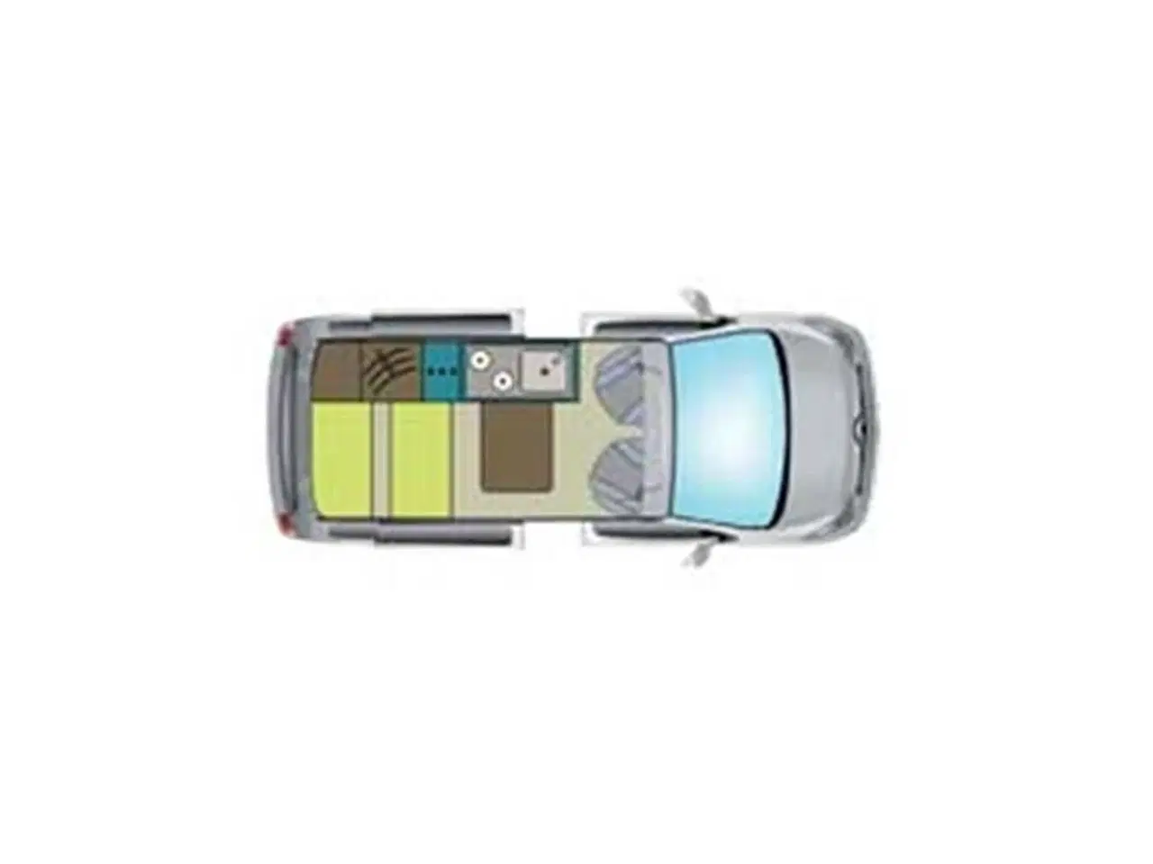 Billede 21 - 2018 - Globecar Campster   Nem og handy med løftetag kun 1,99 m høj - 5 siddepladser - 4 sovepladser