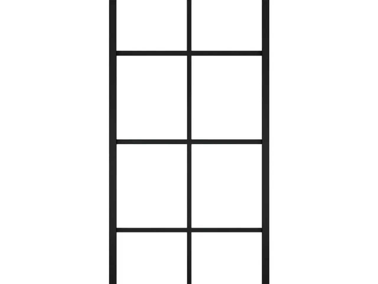 Billede 4 - Skydedør 76x205 cm aluminium og sikkerhedsglas sort