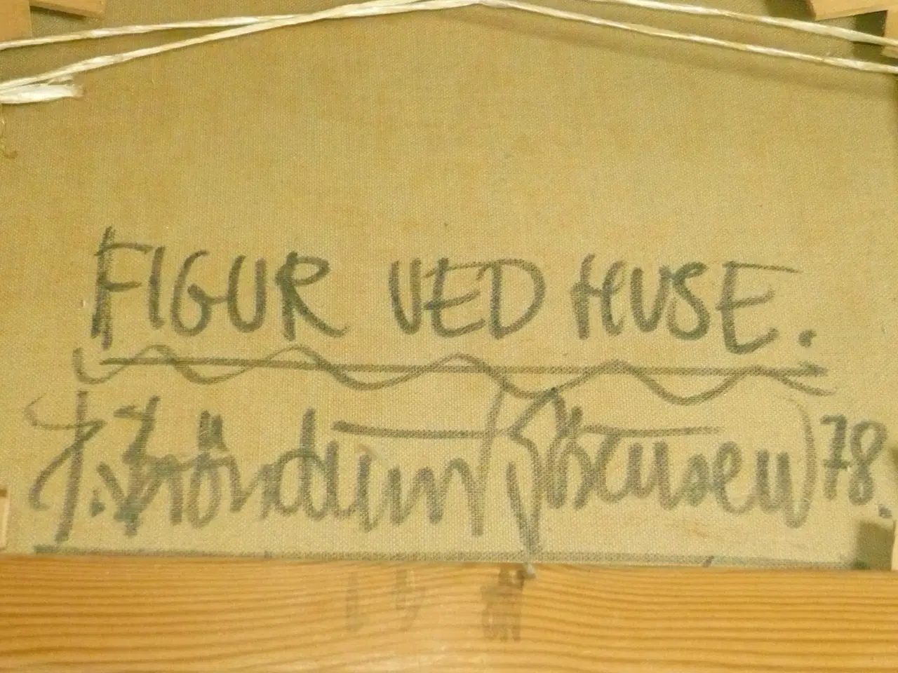 Billede 3 - Maleri "Figur Ved Huse"