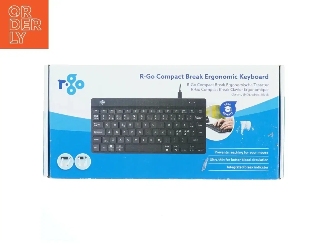 Billede 1 - Ergonomisk tastatur fra R-go (str. 30x14,5 cm)