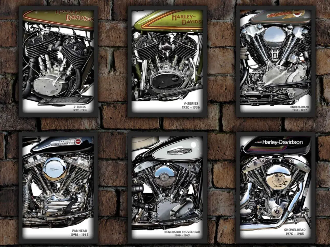 Billede 1 - A3 plakatsæt Harley motor