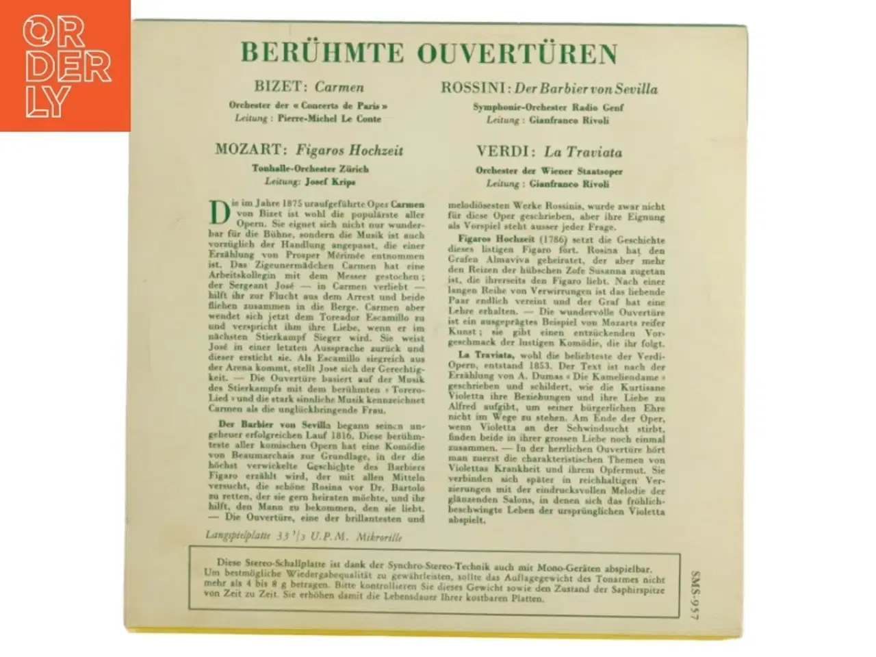 Billede 4 - Vinylplade med klassisk musik (str. 18 x 18 cm)