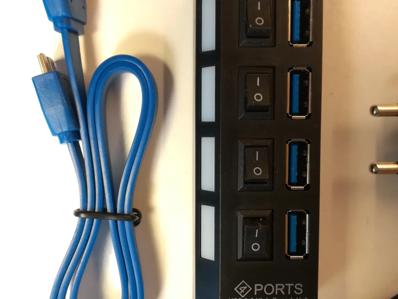 Billede 2 - 4-Ports USB 3.0 Hub med strømforsyning + ekstra