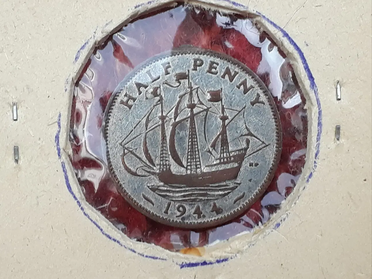 Billede 1 - Kong George VI Half Penny 