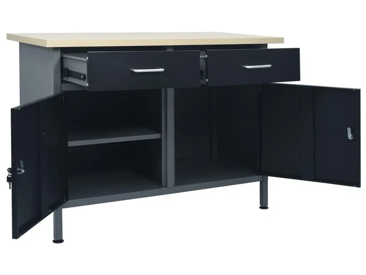 Billede 6 - Arbejdsbord 120x60x85 cm stål sort