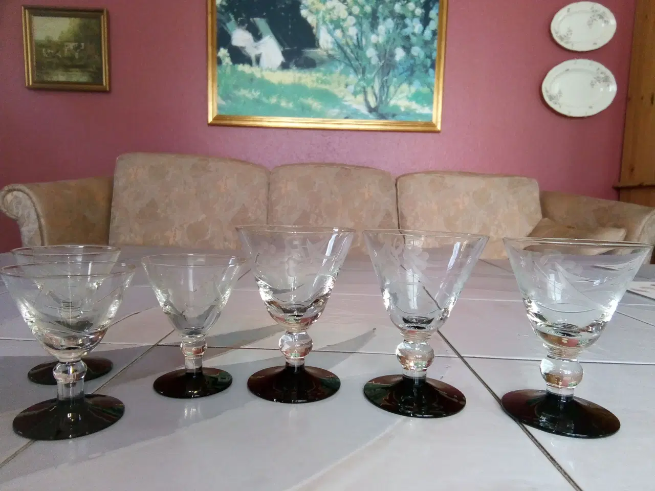 Billede 1 - Glas snapse- cherry