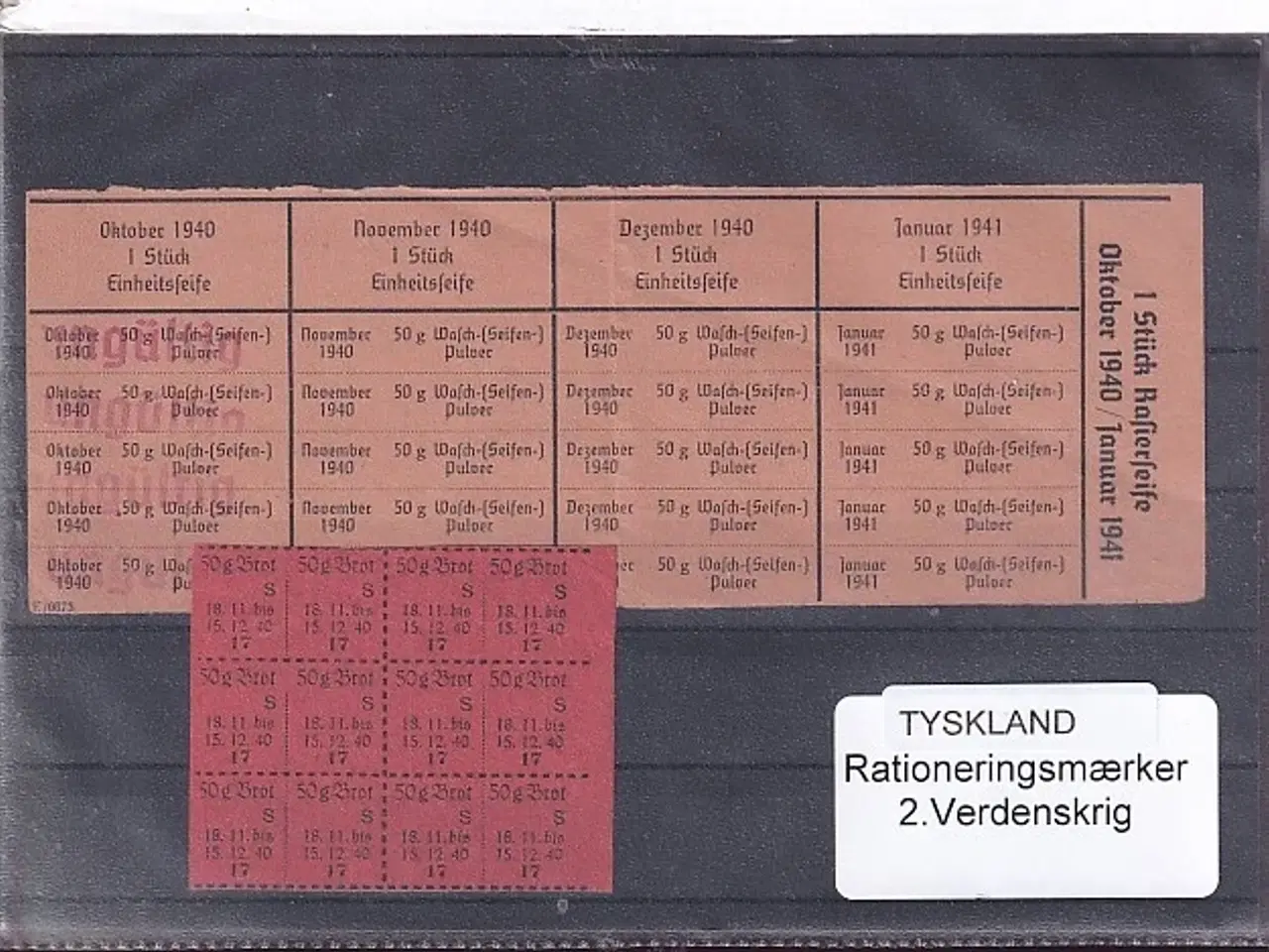 Billede 1 - Tyskland - Rationeringsmærker - 2. Verdenskrig