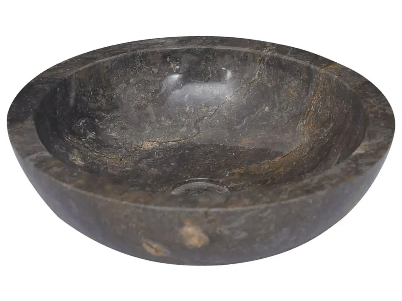 Billede 3 - Håndvask Ø40x12 cm marmor grå