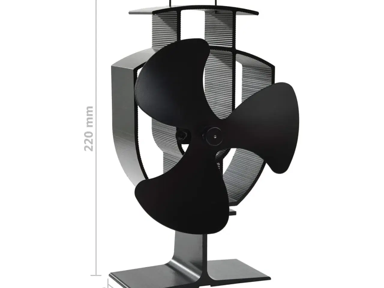 Billede 8 - Varmedrevet ovnventilator 3 blade sort