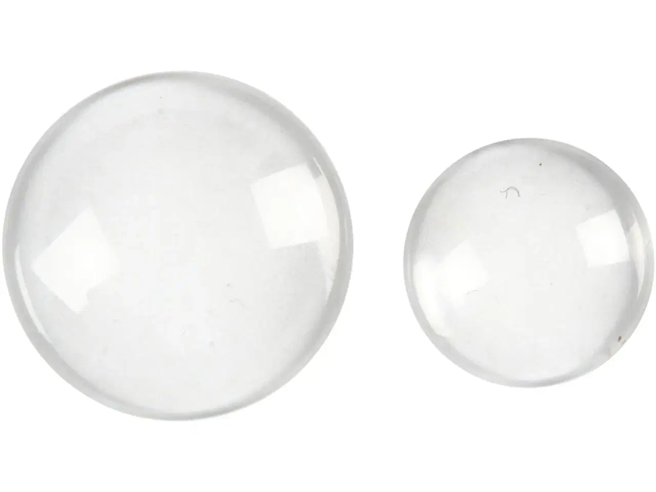 Billede 1 - Runde Glas Cabochons 18+25 mm - 8 stk. til DIY