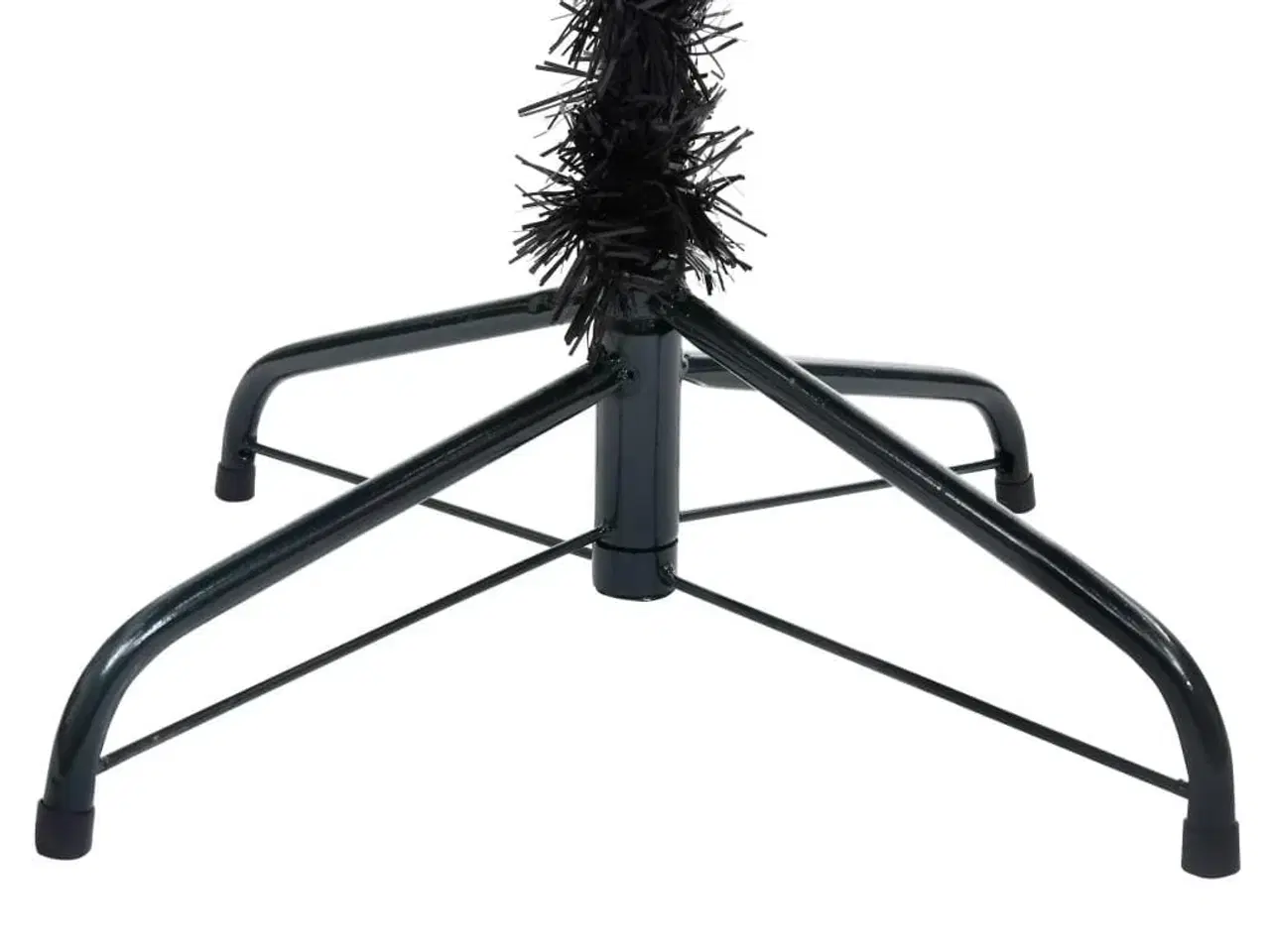 Billede 4 - Kunstigt juletræ med juletræsfod 150 cm PVC sort