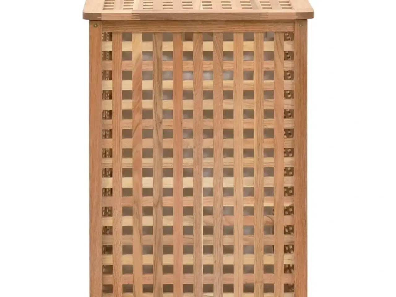 Billede 4 - Vasketøjskurv 87,5x46x67 cm massivt valnøddetræ