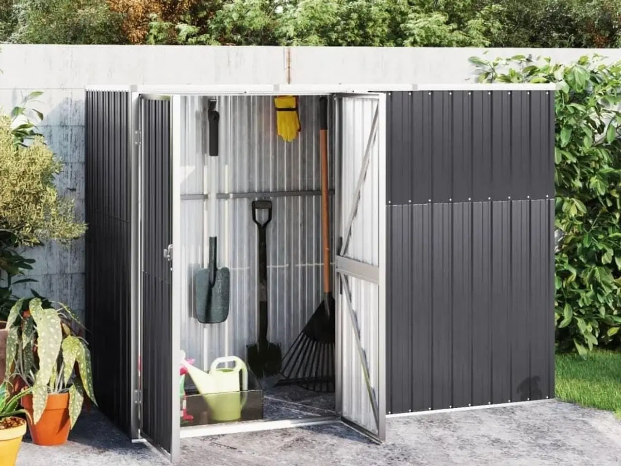 Billede 1 - Redskabsskur til haven 225x89x161 cm galvaniseret stål antracit