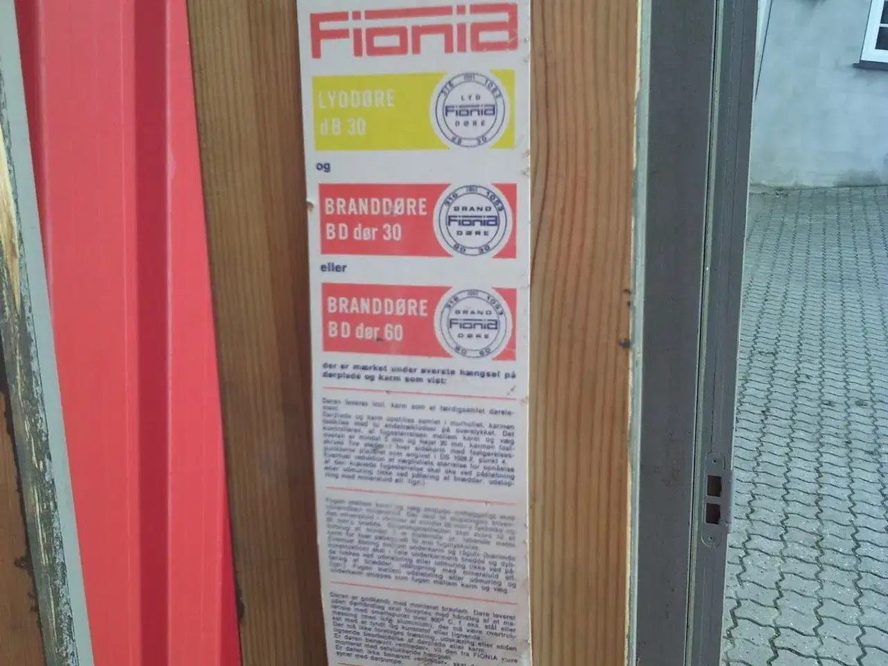 Billede 2 - Karm til Fionia Branddør 84x205 cm