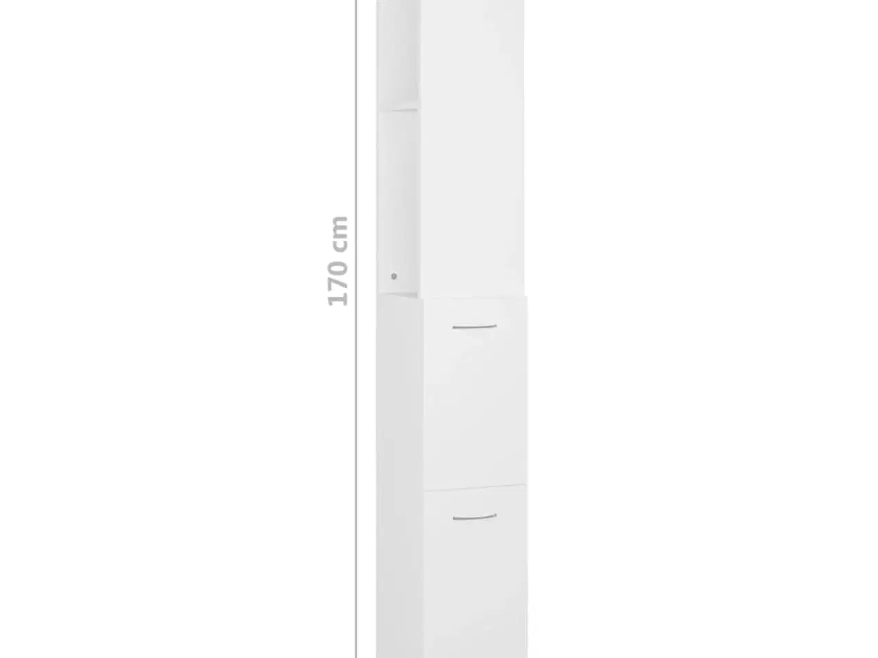 Billede 8 - Badeværelsesskab 25x26,5x170 cm konstrueret træ hvid