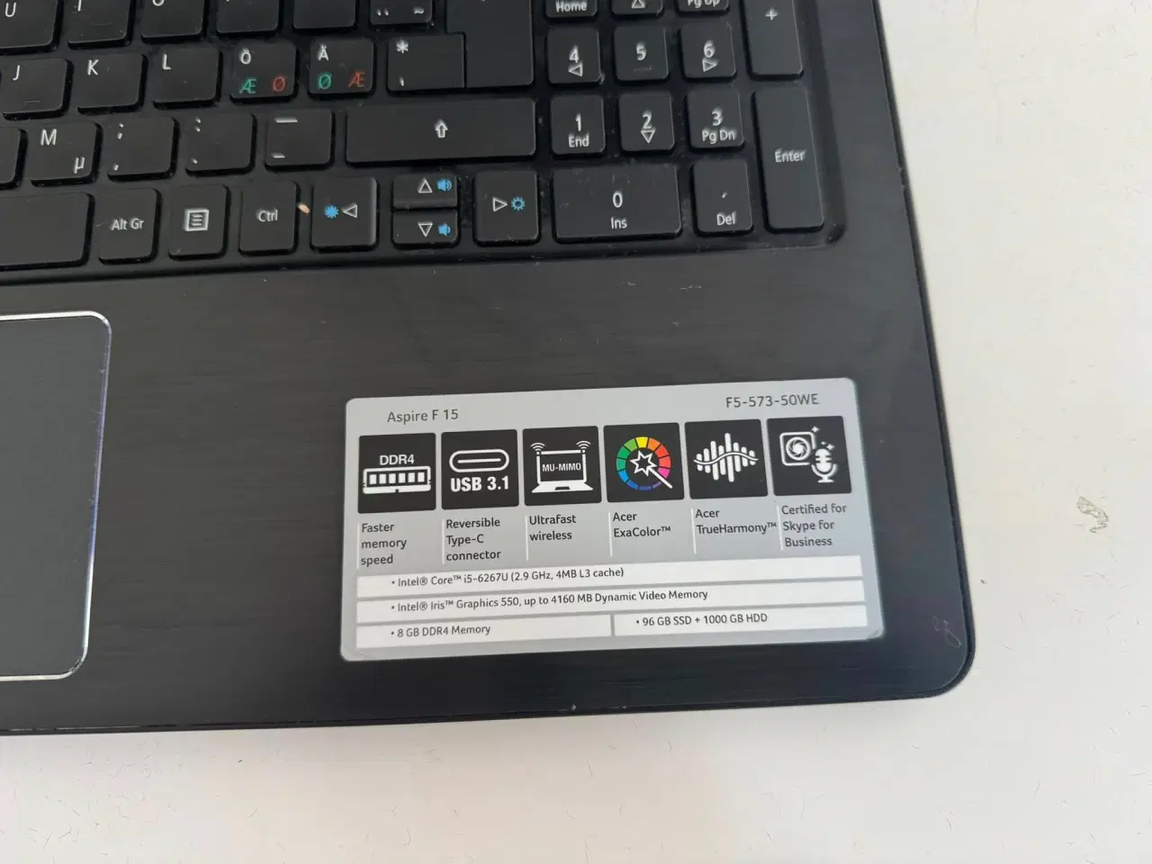 Billede 4 - Acer Aspire F5-573 15,6