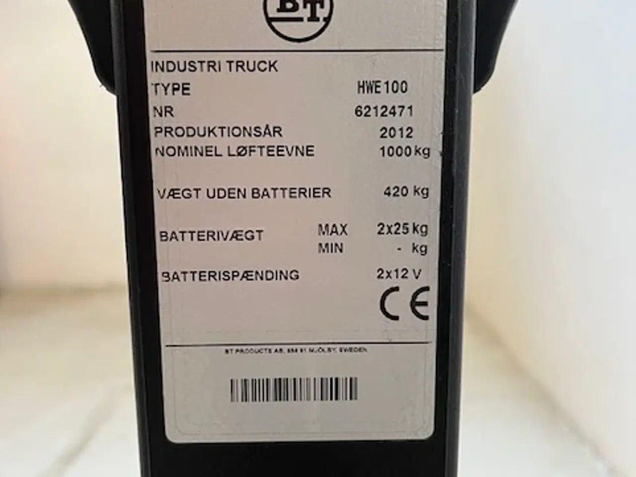 Billede 5 - BT El-stabler - HWE100