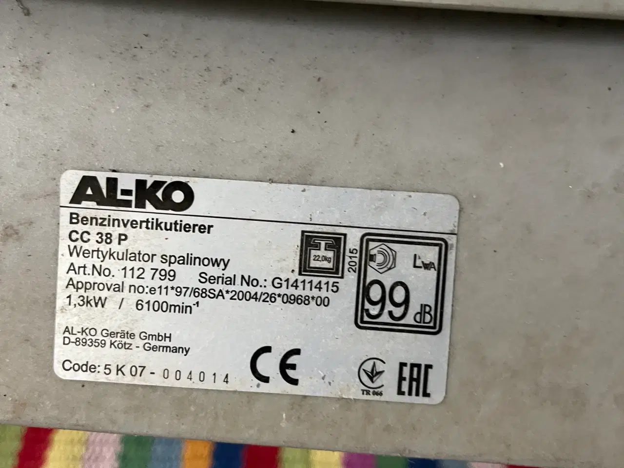 Billede 4 - AL-KO Vertikalskærer Comfort 38 P CombiCare