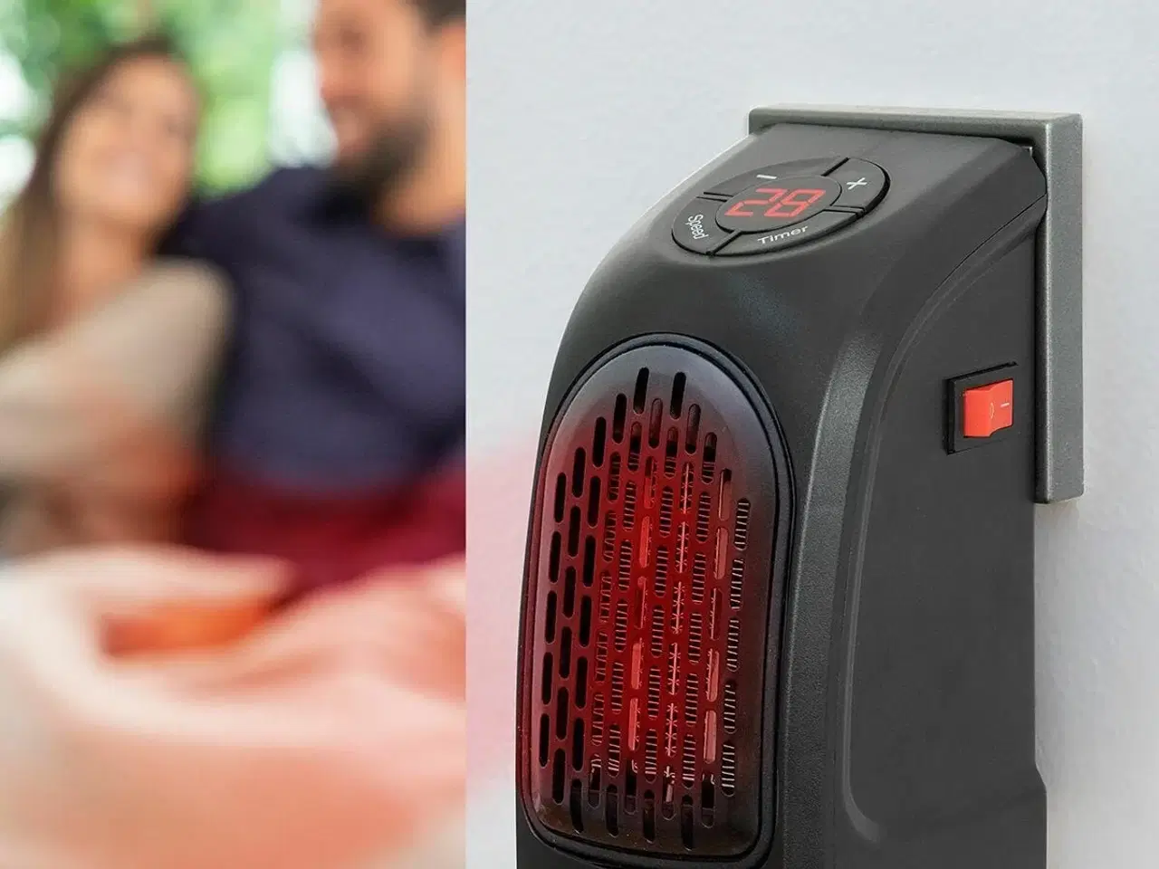 Billede 1 - Bærbar minivarmer til stikkontakt Heatpod 400 W