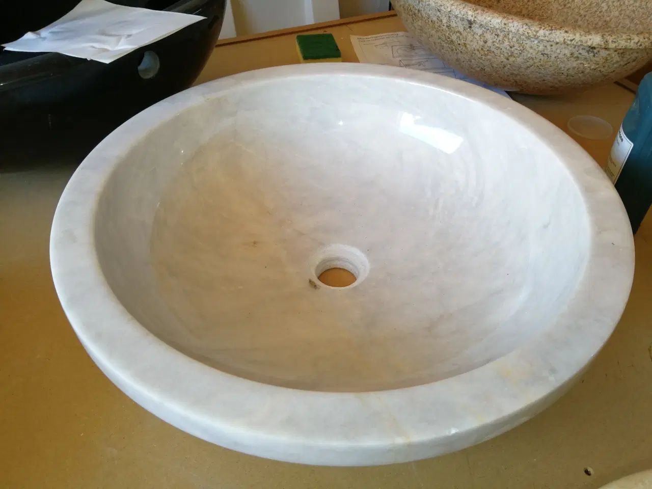 Billede 1 - NY ÆGTE NATURSTENSVASK, MARMOR, KR. 1.800