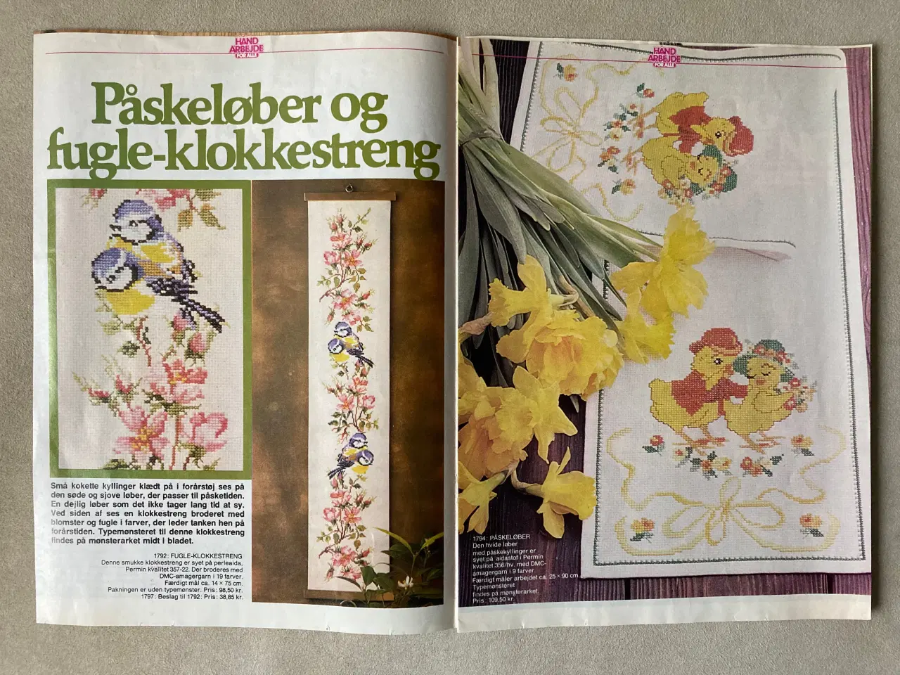 Billede 3 - Mønstre: 7 påske-/forårsbroderier, 2-sidet møn.ark