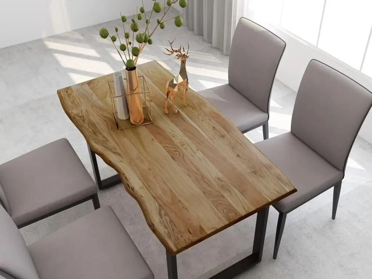 Billede 1 - Spisebord 140x70x76 cm massivt akacietræ