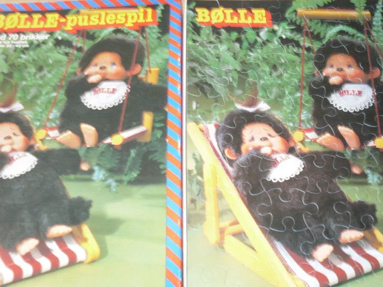 Billede 1 - RETRO. Sødt BØLLE - puslespil. 70èrne.