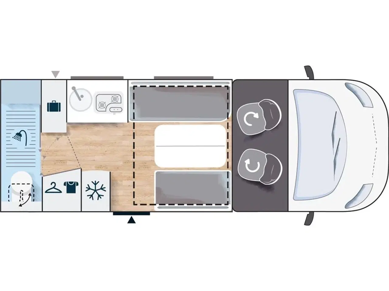 Billede 20 - 2024 - Chausson X550   Top moderne kvalitets-autocamper. Med stor Lounge og siddegruppe, sænkeseng,