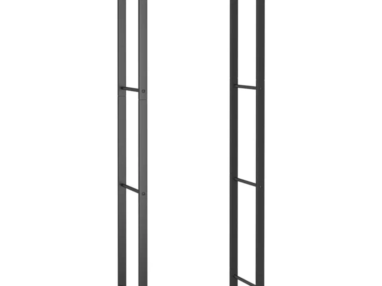 Billede 2 - Brændestativ 50x28x132 cm stål matsort