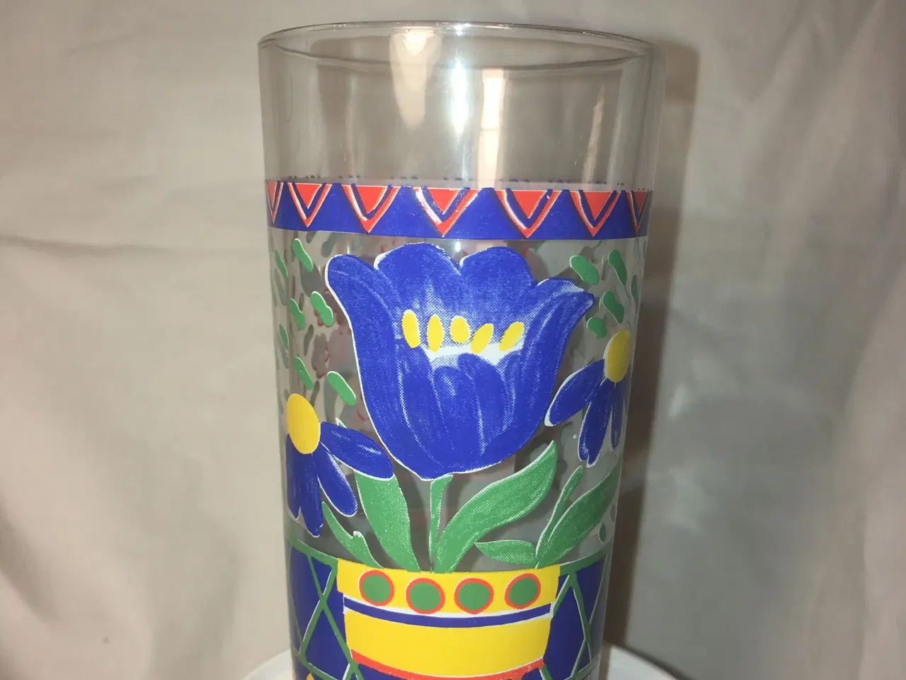 Billede 3 - Retro glas med blomster
