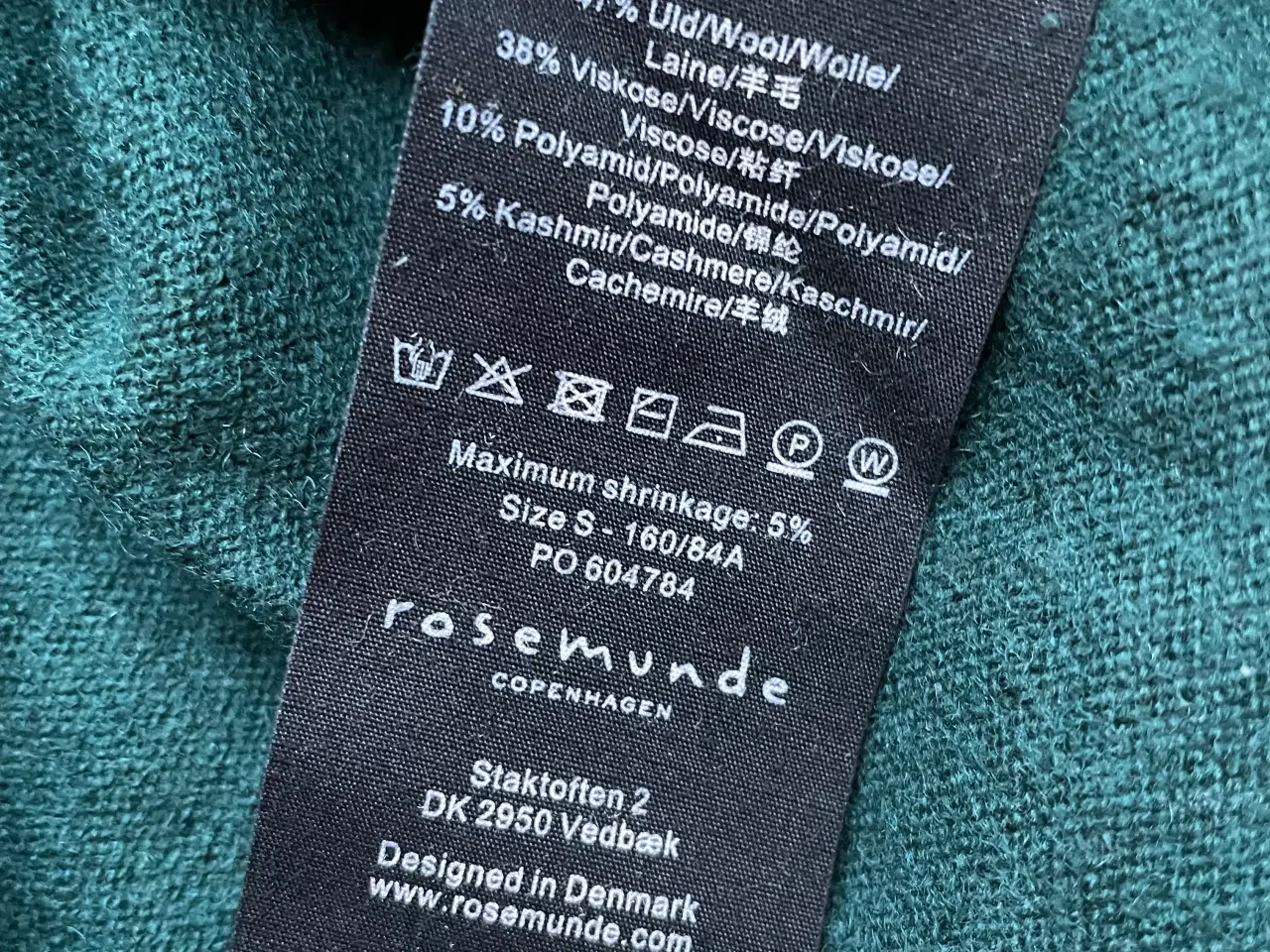 Billede 4 - Rosemunde mørkegrøn uldcardigan