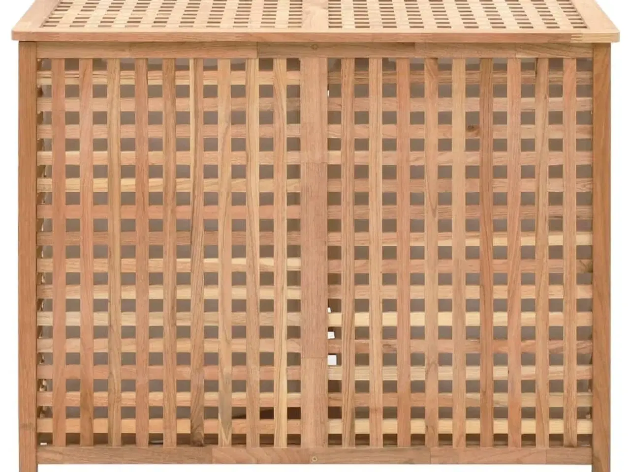 Billede 3 - Vasketøjskurv 87,5x46x67 cm massivt valnøddetræ