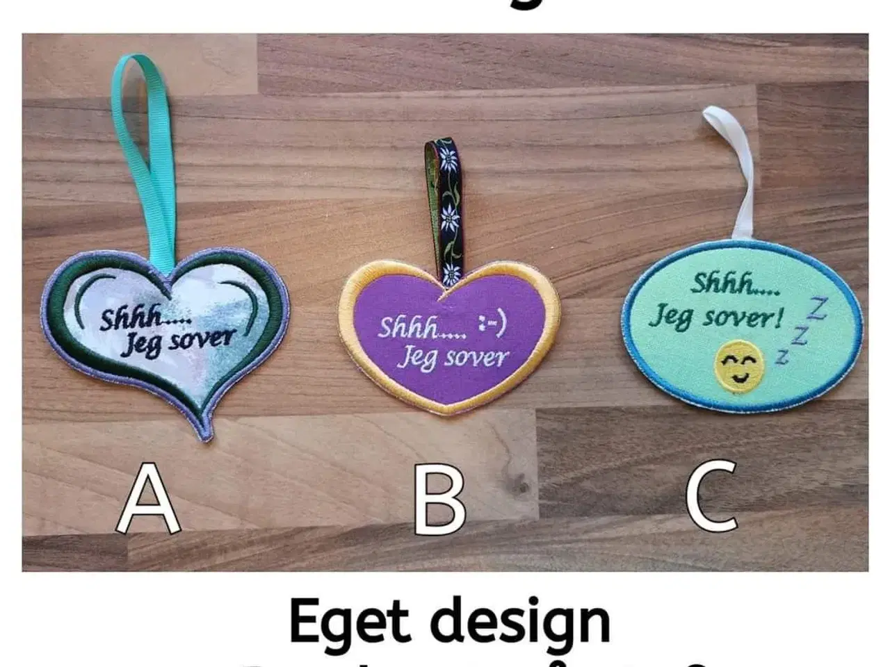 Billede 1 - Skilt til barnevogn eller dørhåndtag