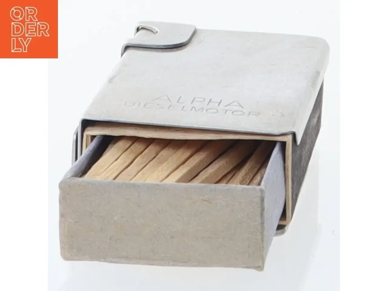 Billede 2 - Metaltændstikæskeholder (str. 6 x 4 cm)