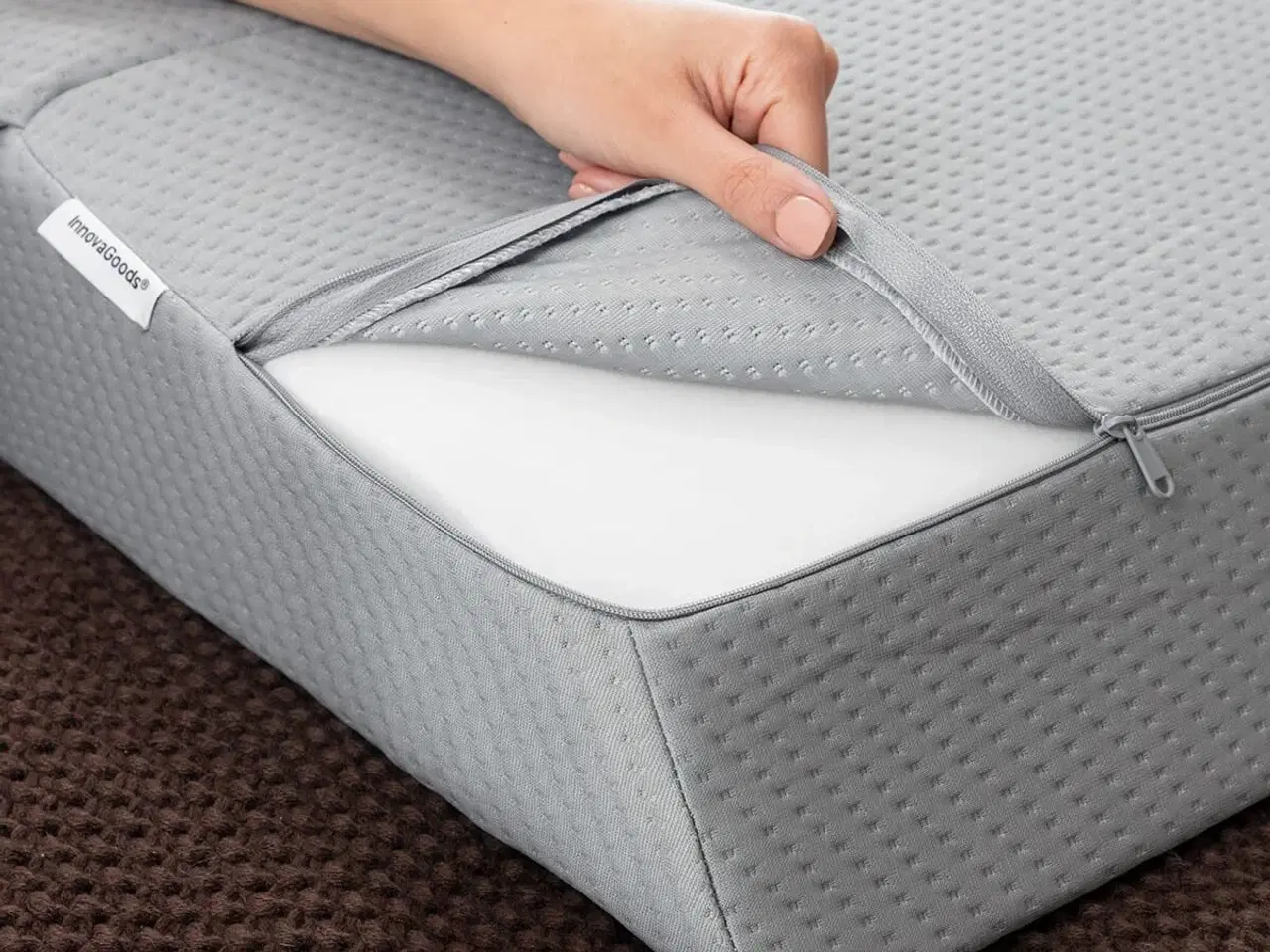 Billede 6 - Trekantet Multi-Position Dobbelt Wedge Pude Threllow InnovaGoods