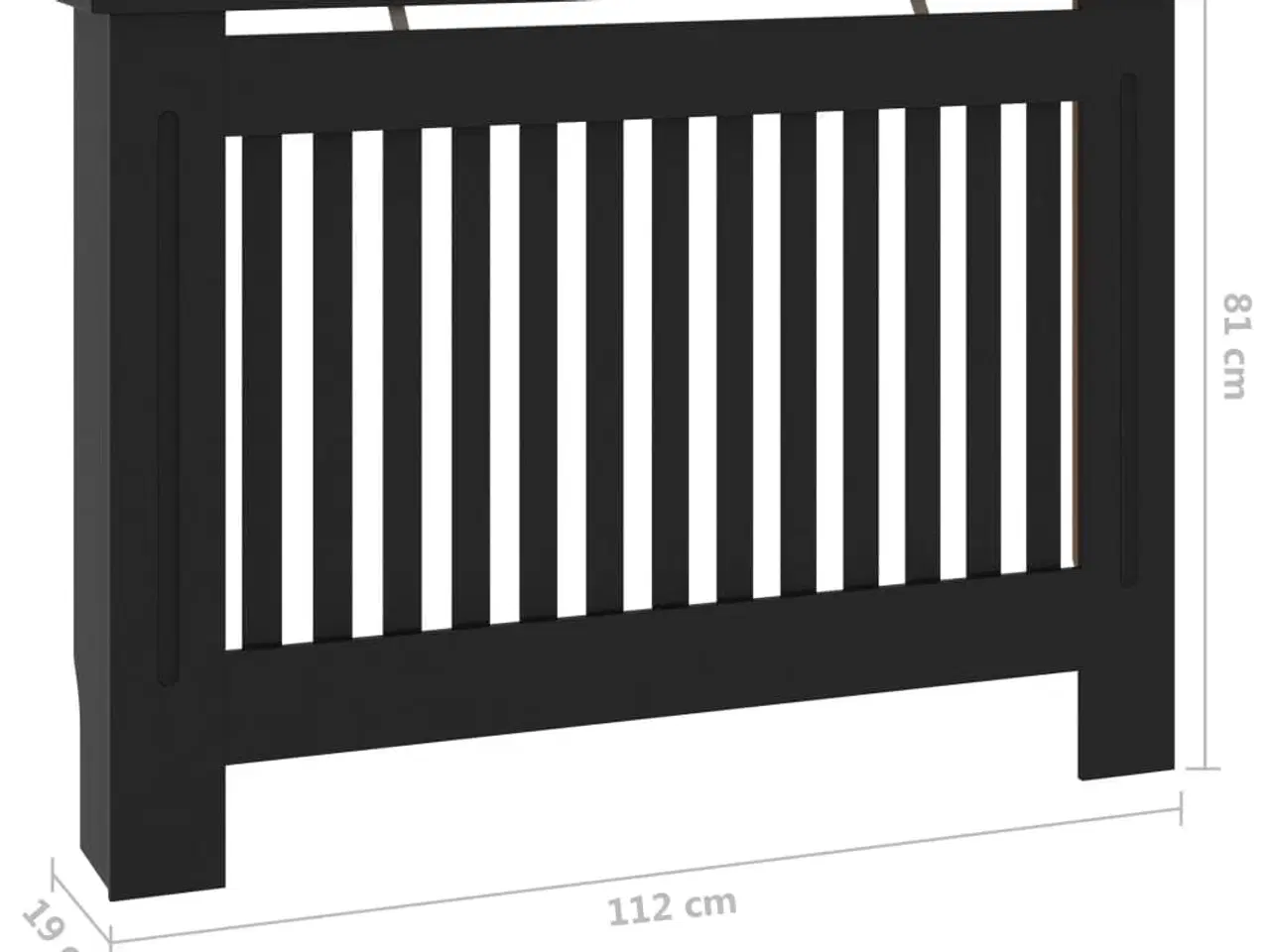 Billede 8 - Radiatorskjuler 112x19x81,5 cm MDF sort