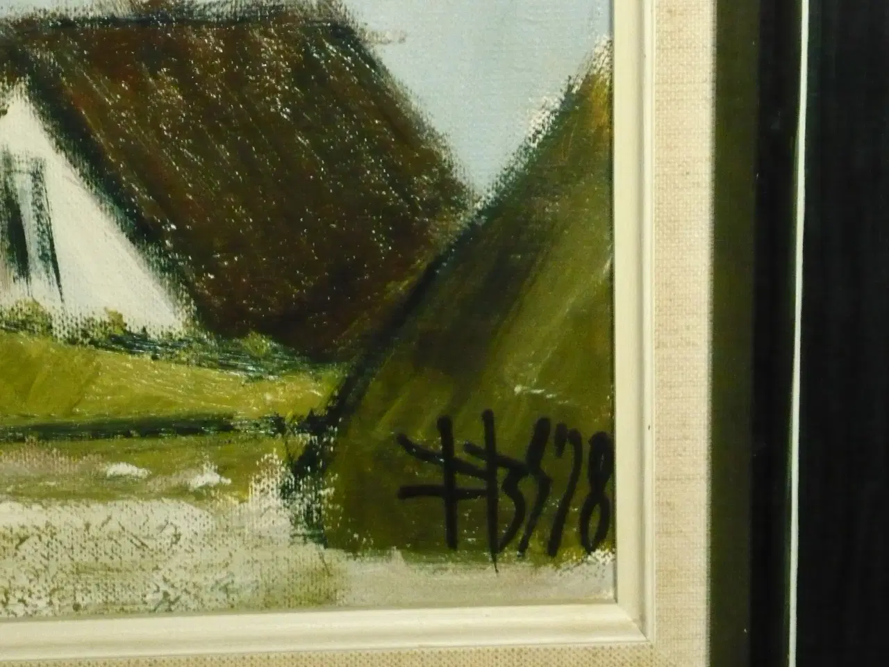 Billede 2 - Maleri "Figur Ved Huse"