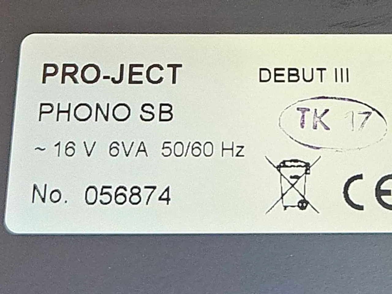 Billede 7 - Pro-Ject  Phono SB Debut III SK 17
